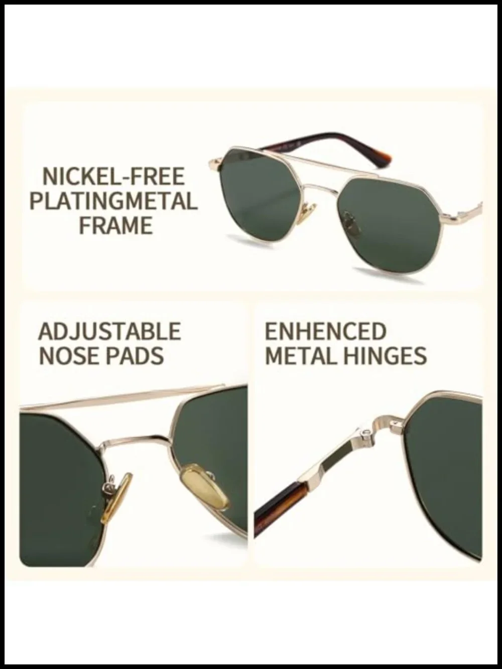Polarized Aviator Sunglasses for Women UV400 Protection Metal Frame Acetate Arms